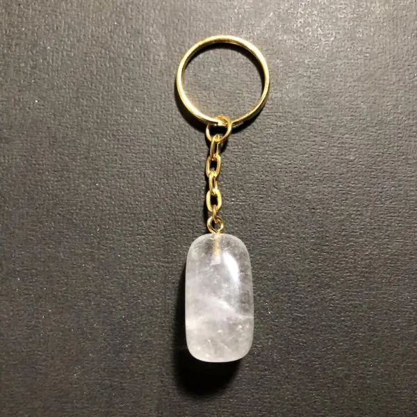 Porte clé en Cristal de Roche | Bien-Être | Dans les yeux de Gaïa