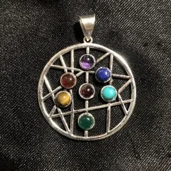 Pendentif 7 Chakras -2 | Pendentifs en Minéraux | Dans les yeux de Gaïa