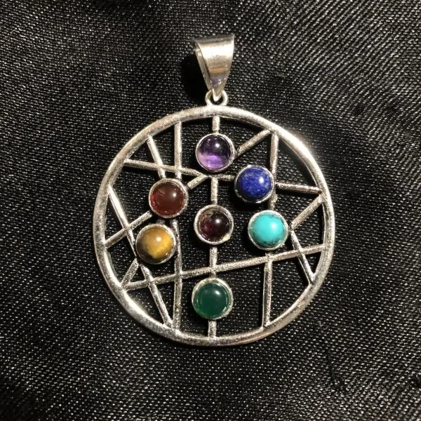 Pendentif 7 Chakras -2 | Pendentifs en Minéraux | Dans les yeux de Gaïa