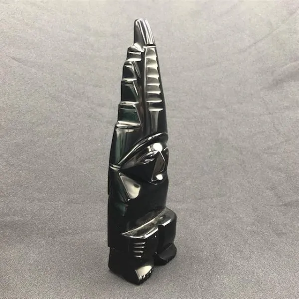 Tiki Obsidienne Oeil Céleste | Minéraux de collection | Dans les yeux de Gaïa