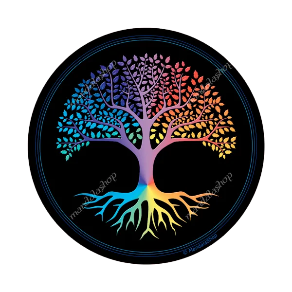 Disque harmonisant Arbre de Vie Noir | Protection - Rituel - bien être