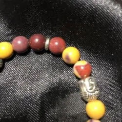 Bracelet Mokaïte 3 Bouddha 8mm