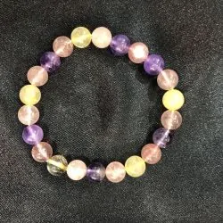Bracelet Super Seven perles rondes de 8mm | Dans les yeux de Gaïa