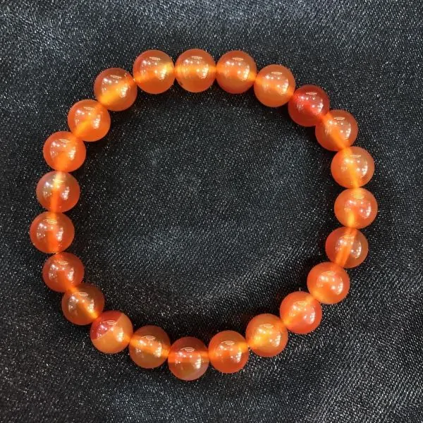Bracelet Cornaline perles rondes 8mm | Bracelets en Pierres