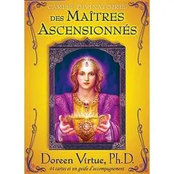 Cartes divinatoires des maîtres ascensionnés - Coffret de face - guidance/développement personnel| Dans les Yeux de Gaïa