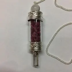 Pendule Tube en Jaspe Rouge...