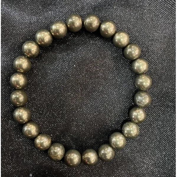 Bracelet en pyrite 8mm | Bracelets en Pierres | Dans les yeux de Gaïa