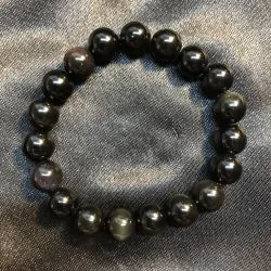 Bracelet Obsidienne Oeil Céleste 8mm | Dans les yeux de Gaïa