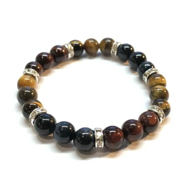 Bracelet Oeil de tigre,de faucon et de taureau 8mm -2 | Dans les yeux de Gaïa