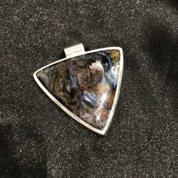 Pendentif en Pietersite serti en Argent 925 -13| Pendentifs en Minéraux | Dans les yeux de Gaïa