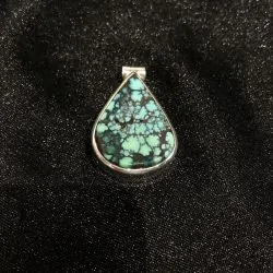Pendentif Turquoise serti en Argent 925 -8| Pendentifs en Minéraux | Dans les yeux de Gaïa