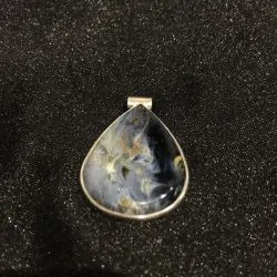 Pendentif en Pietersite serti en Argent 925 -12 | Pendentifs en Minéraux | Dans les yeux de Gaïa