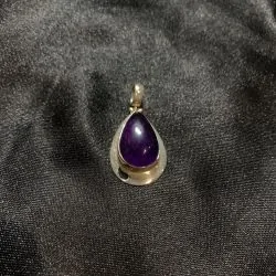 Pendentif Améthyste serti en Argent 925 -9| Pendentifs en Minéraux | Dans les yeux de Gaïa
