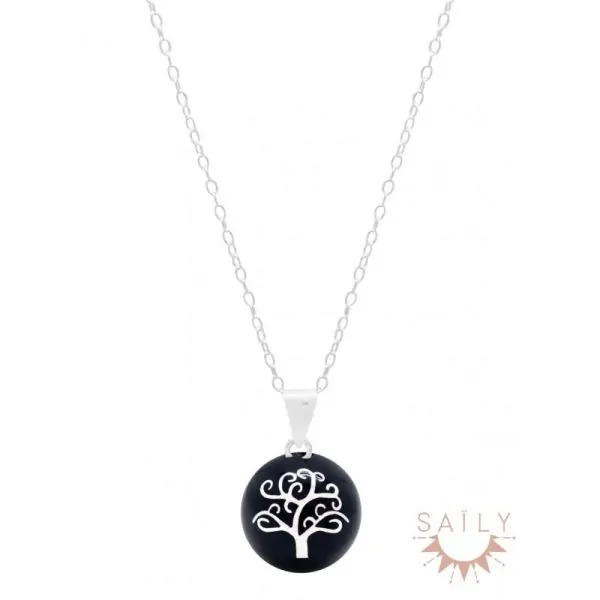 Bola Noir Arbre de vie | Bolas de grossesse | Dans les yeux de Gaïa