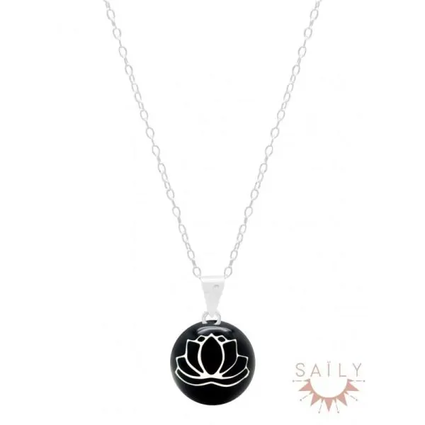 Bola Noir Fleur de Lotus | Bolas de grossesse | Dans les yeux de Gaïa