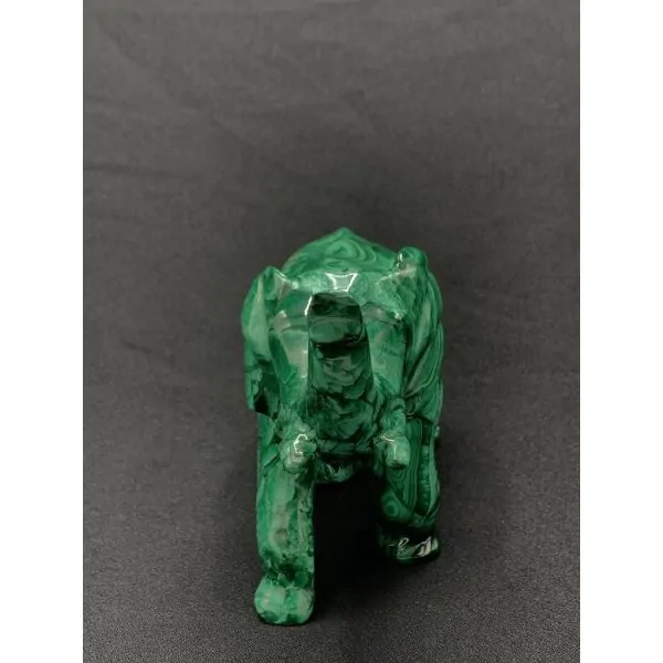 Eléphant en Malachite | Minéraux de collection | Dans les yeux de Gaïa