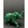 Eléphant en Malachite | Minéraux de collection | Dans les yeux de Gaïa