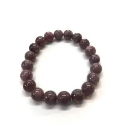 Bracelet lépidolite perles rondes 10mm | Dans les yeux de Gaïa