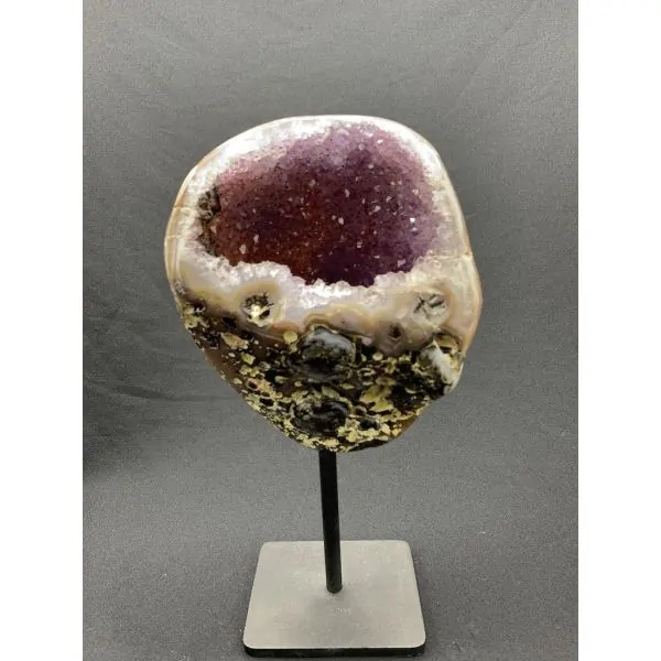 Améthyste de Collection avec Agate naturelle -1 | Dans les yeux de Gaïa