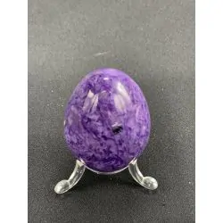 Oeuf Charoite | Minéraux de collection | Dans les yeux de Gaïa