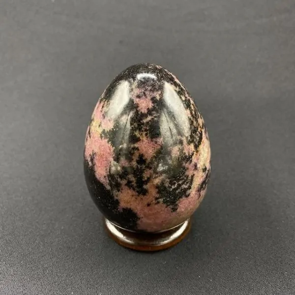 Oeuf en Rhodonite -4 | Sphères, Oeufs, et Coeurs | Dans les yeux de Gaïa