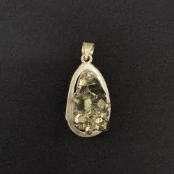 Pendentif en Pyrite serti...