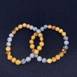 Bracelet en Bois de Palo Santo et Jaspe, photo 1 | Dans les Yeux de Gaia