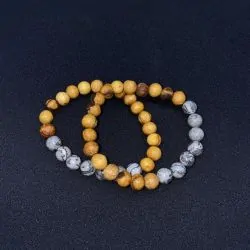 Bracelet en Bois de Palo Santo et Jaspe, photo 1 | Dans les Yeux de Gaia