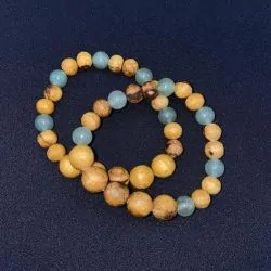 Bracelet en Bois de Palo Santo et Aventurine, photo 1 | Dans les Yeux de Gaia