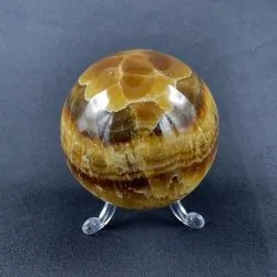 Sphère Jaspe Caramel -11| Sphères, Oeufs, et Coeurs | Dans les yeux de Gaïa
