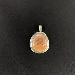 Pendentif Agate de feu en Argent 925 | Pendentifs en Minéraux | Dans les yeux de Gaïa