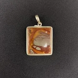 Pendentif Mokaïte en Argent 925 -1| Pendentifs en Minéraux | Dans les yeux de Gaïa