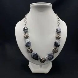Collier en Agate Dentrite -1 | Colliers en Minéraux | Dans les yeux de Gaïa