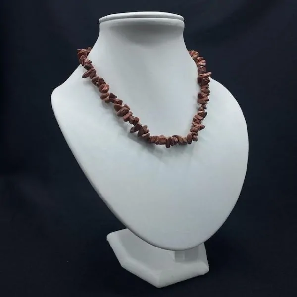 Collier Chips en Jaspe Rouge | Colliers en Minéraux | Dans les yeux de Gaïa