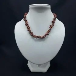 Collier Chips en Jaspe Rouge | Colliers en Minéraux | Dans les yeux de Gaïa