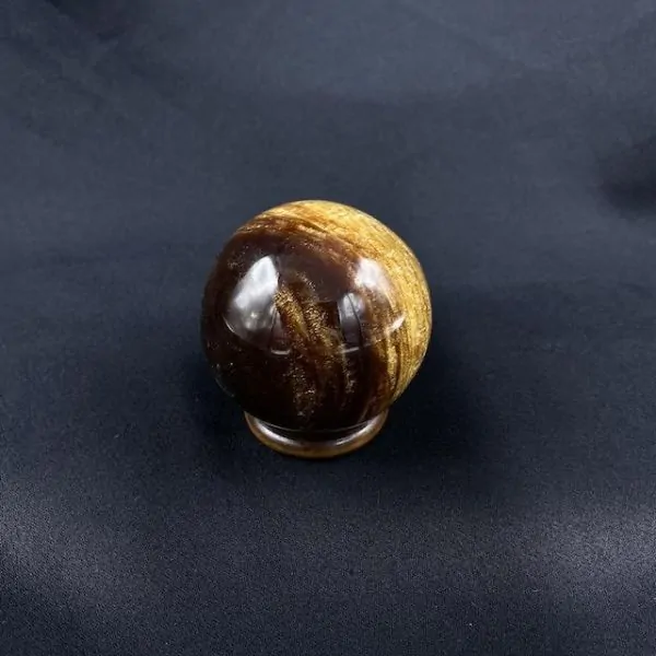 Sphère Jaspe Caramel -7| Sphères, Oeufs, et Coeurs | Dans les yeux de Gaïa