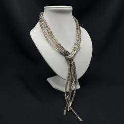 Collier en Quartz Fumé CQFM1