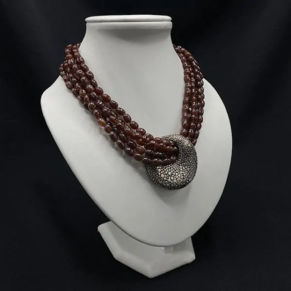 Collier en Grenat Hessonite | Colliers en Minéraux | Dans les yeux de Gaïa