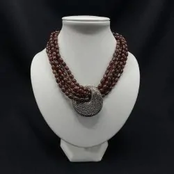 Collier en Grenat Hessonite | Colliers en Minéraux | Dans les yeux de Gaïa