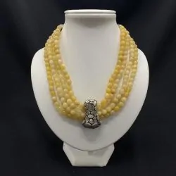 Collier en Jade Jaune | Colliers en Minéraux | Dans les yeux de Gaïa