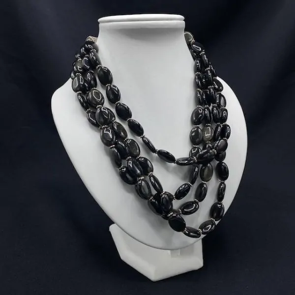Collier en Obsidienne Dorée | Colliers en Minéraux | Dans les yeux de Gaïa