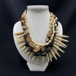 Collier Ebène et Bois | Colliers en Minéraux | Dans les yeux de Gaïa