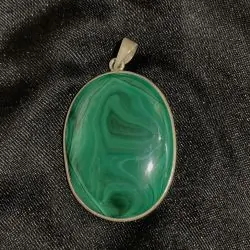Pendentif en Malachite monté sur Argent 925 -226080 | Dans les yeux de Gaïa