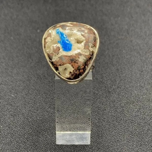 Bague en Cavansite serti en Argent 925 | Dans les yeux de Gaïa