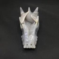 Tête de Dragon en Agate -17 | Dragons en Minéraux | Dans les yeux de Gaïa