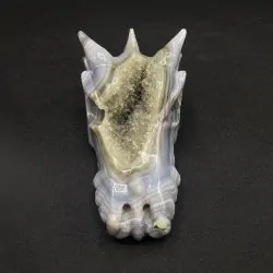 Tête de Dragon en Agate -14| Dragons en Minéraux | Dans les yeux de Gaïa
