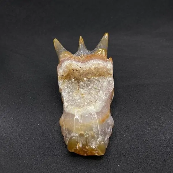 Tête de Dragon en Agate -5 | Dragons en Minéraux | Dans les yeux de Gaïa