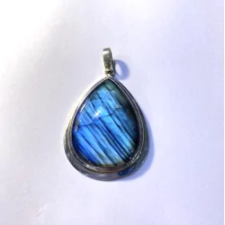 Pendentif Labradorite serti en Argent 925 -6 | Dans les yeux de Gaïa