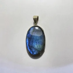 Pendentif Labradorite serti en Argent 925 -7 | Dans les yeux de Gaïa