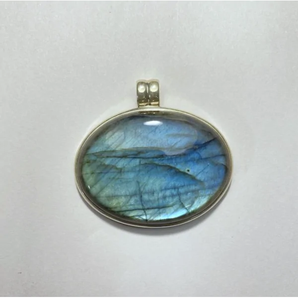 Pendentif Labradorite serti en Argent 925 -8 | Dans les yeux de Gaïa